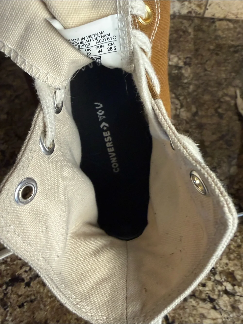 Converse Chuck 70 High Top Stitched Canvas Mens Size 10 Women’s Size 12 Two Tone